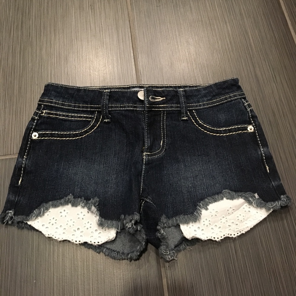 Denim cut off shorts